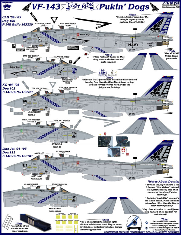 F-14B VF-143 ɥԥ塼ɥå 饹ȥ饤