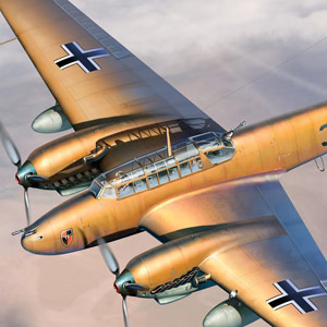 サイバーホビー 1/48 WW.II ドイツ空軍 メッサーシュミット Bf110 E-2