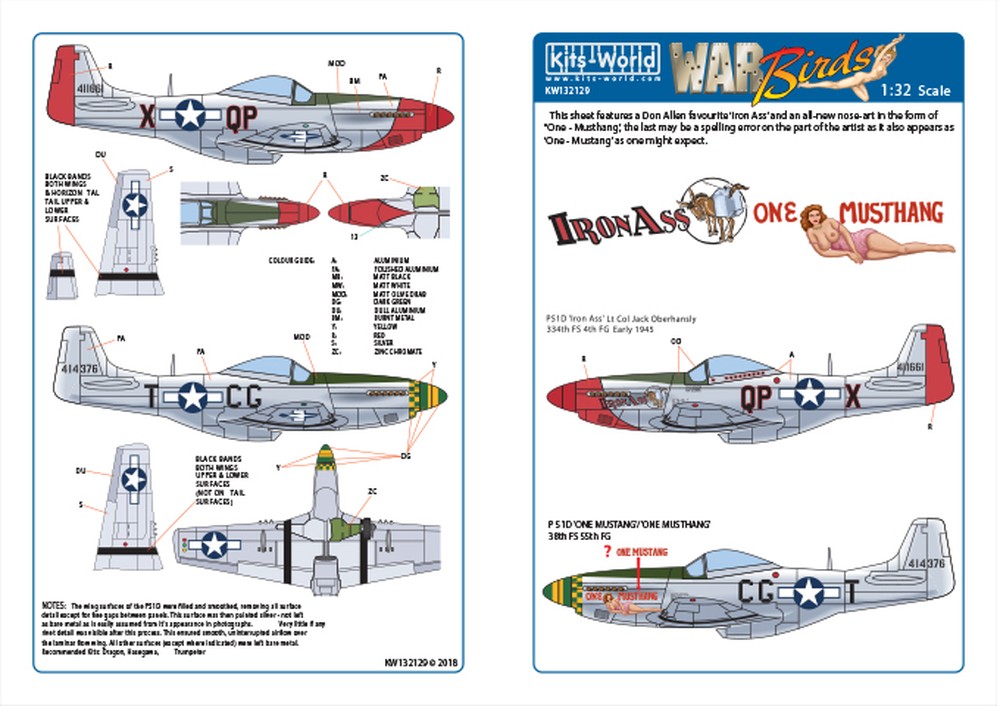 åĥ1/32WW.II ꥫP-51DޥIronAss&OneMustang/OneMusthang