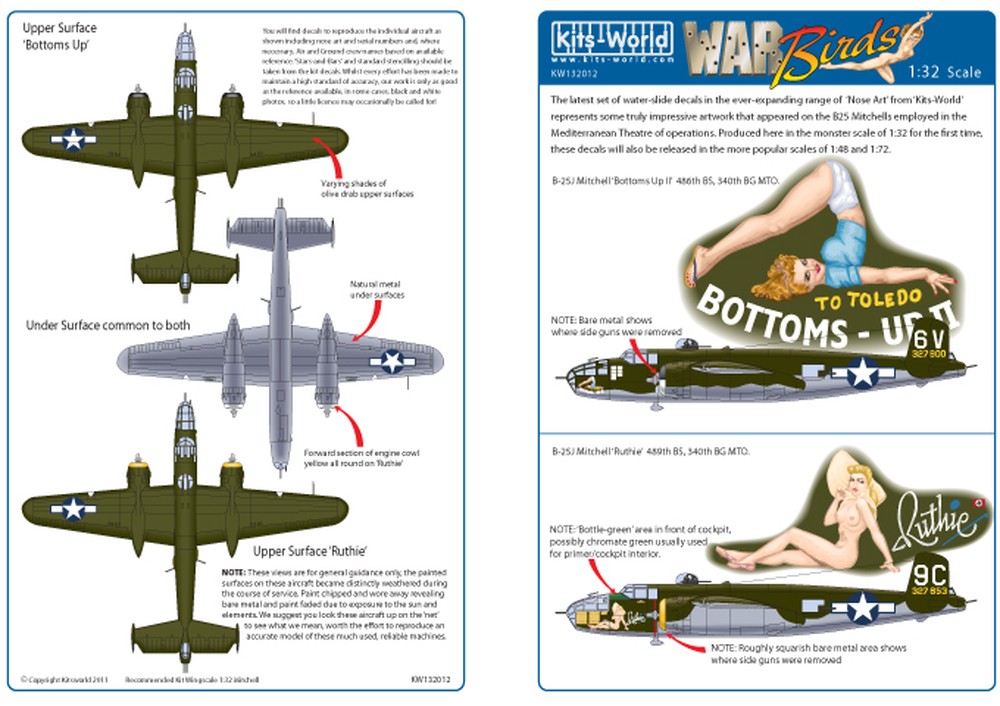 åĥ 1/32 WW.II B-25J ߥå Bottoms-up II & Ruthie ǥ